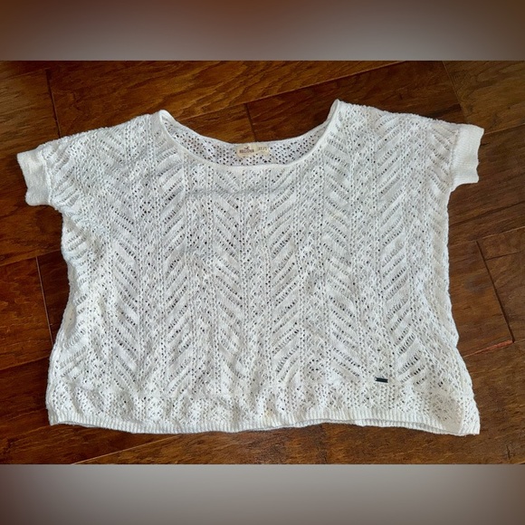 Hollister White Knit Blouse - Picture 1 of 3